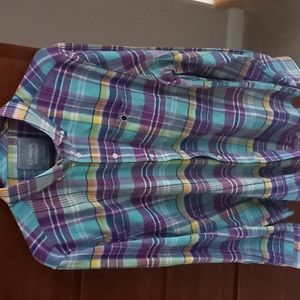 Simply Southern flannel plaid shirt size L NWT